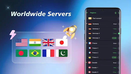 3x VPN Mod APK World Wide Servers